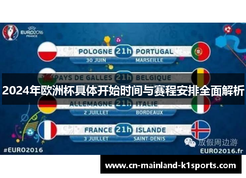 2024年欧洲杯具体开始时间与赛程安排全面解析